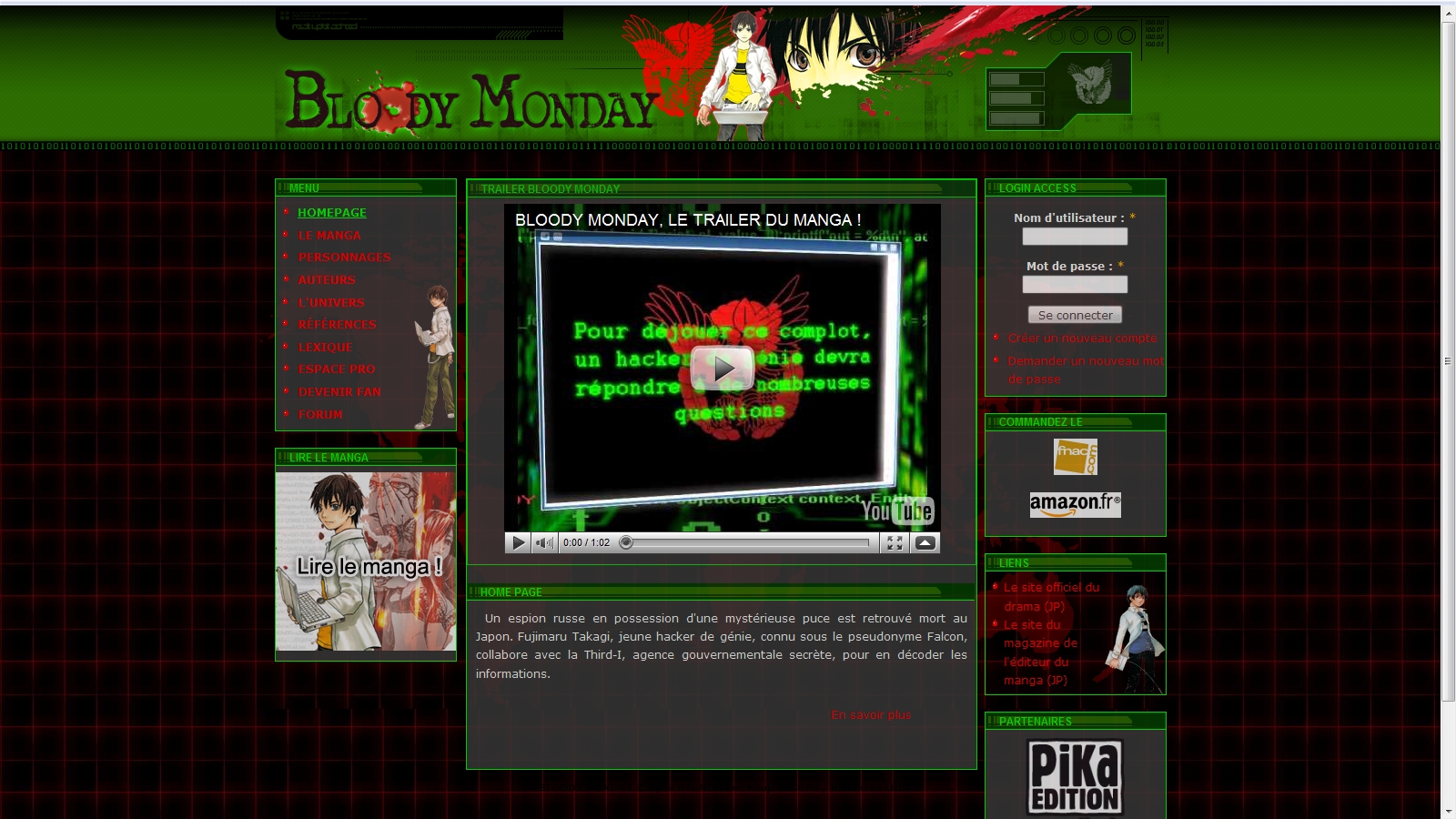 Bloody Monday : Le site et le trailer